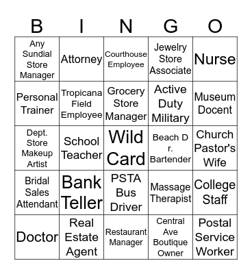 Be Wonderful BINGO! Bingo Card