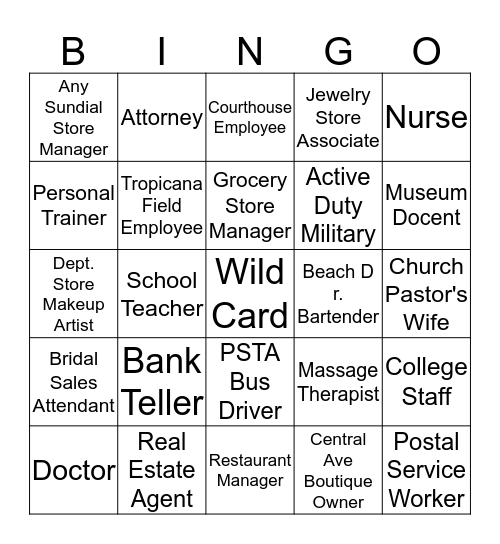 Be Wonderful BINGO! Bingo Card