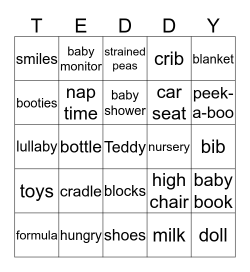 It's a Boy! Bingo Card
