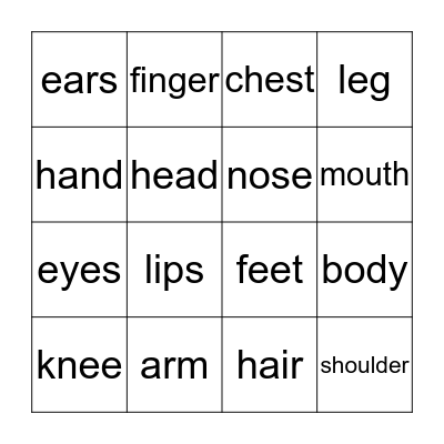its my body Bingo Card