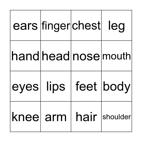 its my body Bingo Card