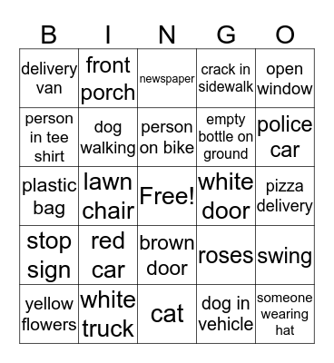 Mary & Dan's Bingo Walk Bingo Card