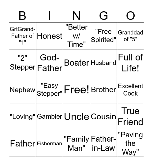 FRED's Big 70th, Happy 3 "SCORE" Birthday!! Bingo Card