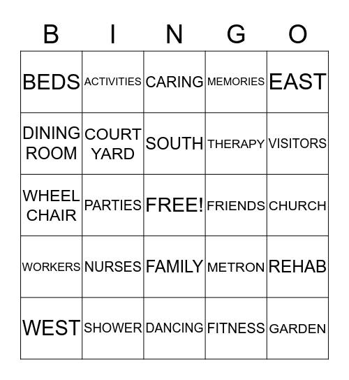 METRON BINGO! Bingo Card