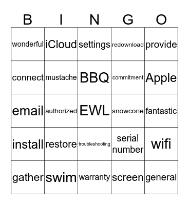 Crimson Chin's Bingo Card