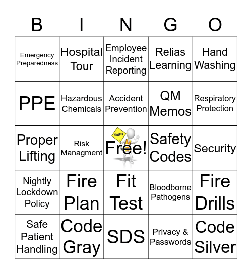 Safety Fair 2017 Bingo Card