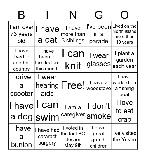 Ni'nogad Bingo Card