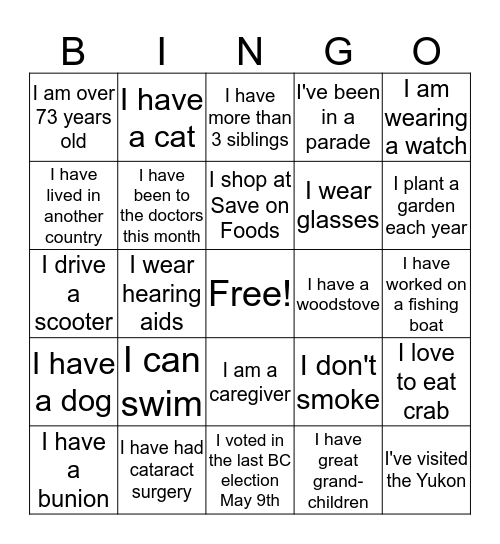 Ni'nogad Bingo Card