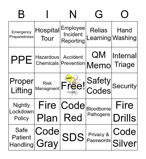 Safety Fair 2017 Bingo Card