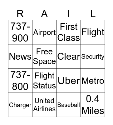 Brock's Bingo Card