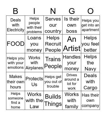 CAREER BINGO Card