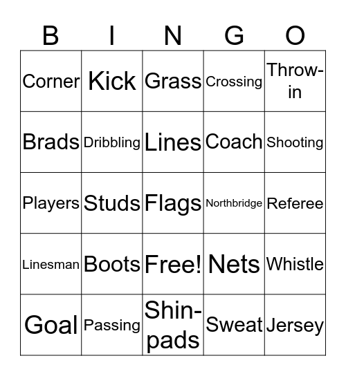 Football Social  Bingo Card