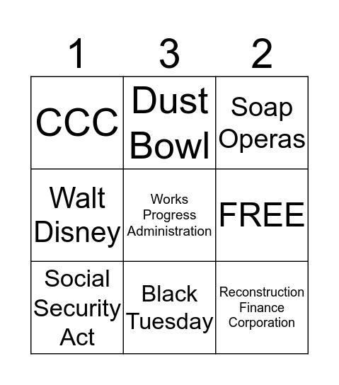 Vocabulary Bingo Card