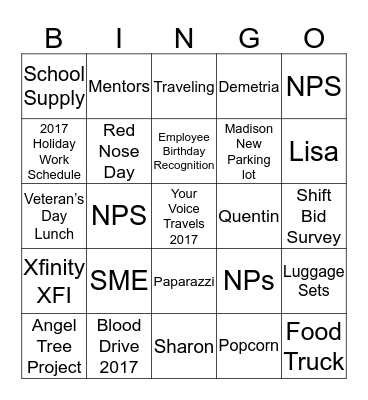 Your Voice Travels  Bingo Card