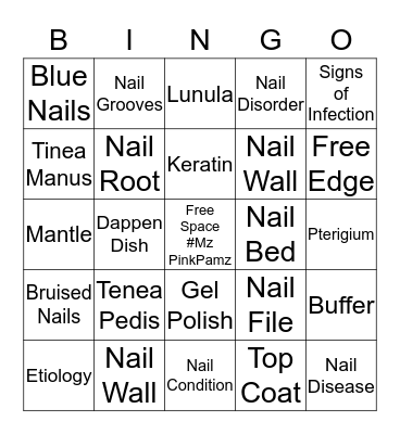 Nail Theory 2 Bingo Card