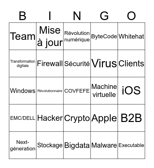 Bullshit fest Bingo Card