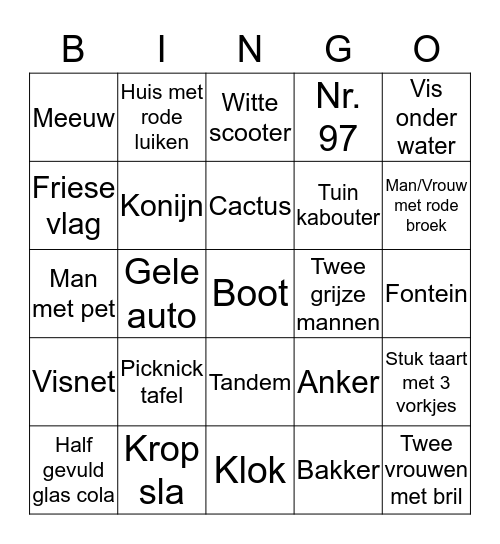 Fotobingo Card