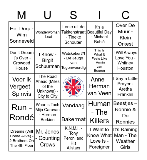 102 Bingo Card