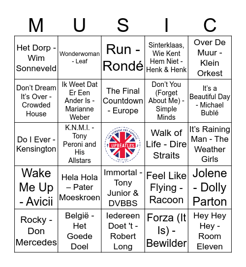 105 Bingo Card