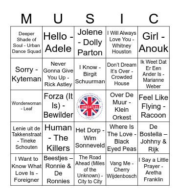107 Bingo Card