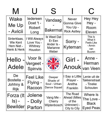 108 Bingo Card