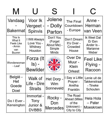 112 Bingo Card