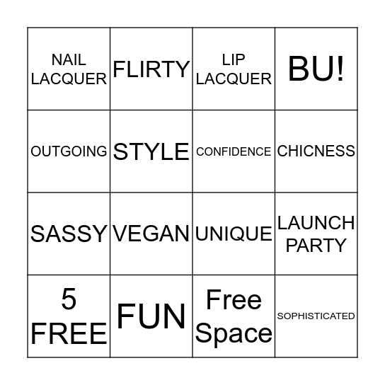 BU! BINGO Card
