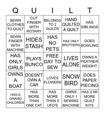 Bus Trip Bingo Card