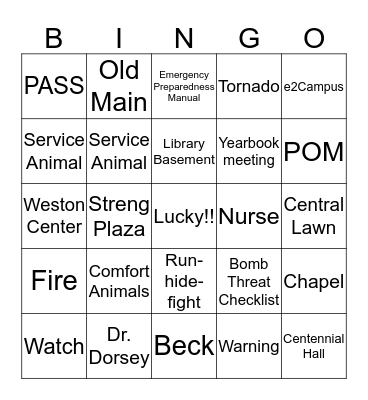 Bingo Card