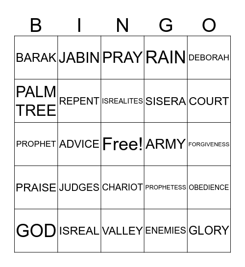 JUDGES Bingo Card