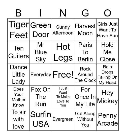 HITS 43 Bingo Card