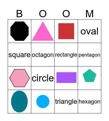 Geometric Shapes Bingo Card