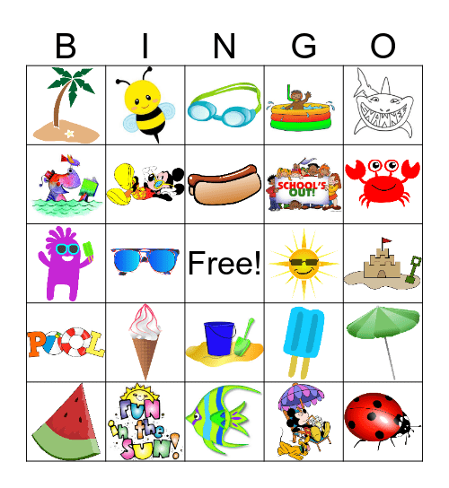 Summer Bingo Card