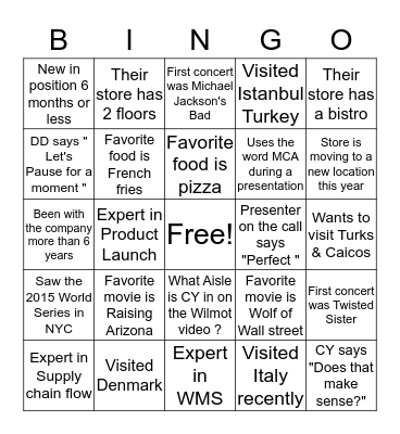 Ops Summit Bingo Card