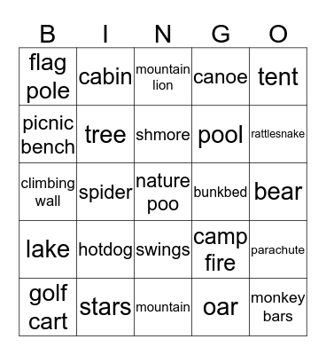 Smushroom Bingo Card