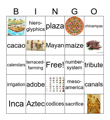 Aztec Bingo Card