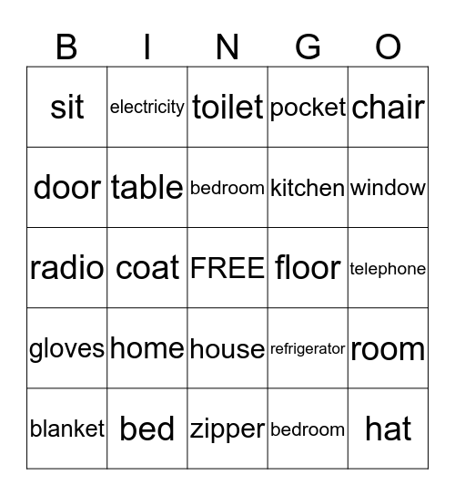 ASL Bingo Card