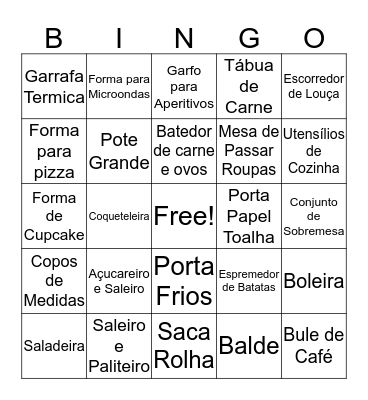 Chá Bar - Camila e Cássio Bingo Card