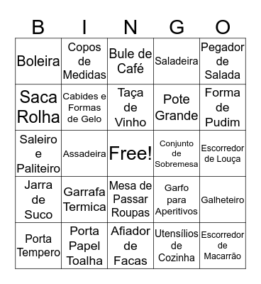 Chá Bar - Camila e Cássio Bingo Card