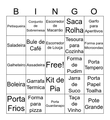 Chá Bar - Camila e Cássio Bingo Card