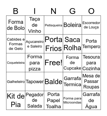 Chá Bar - Camila e Cássio Bingo Card