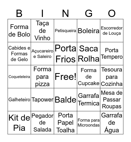 Chá Bar - Camila e Cássio Bingo Card