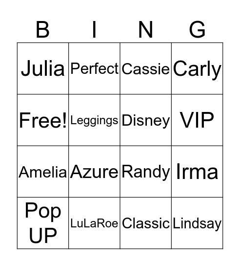 LuLaBrittnnee Bingo Card