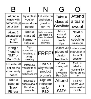 Community Bingo Card
