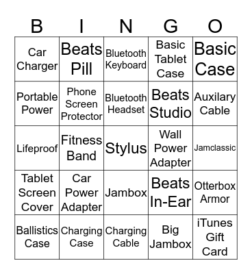APO-INGO Bingo Card