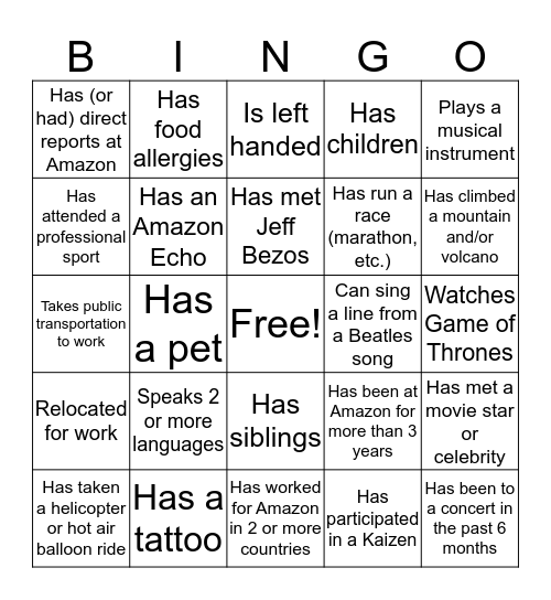 GEMA Bingo Card