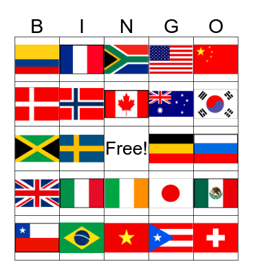 Flag Bingo Card