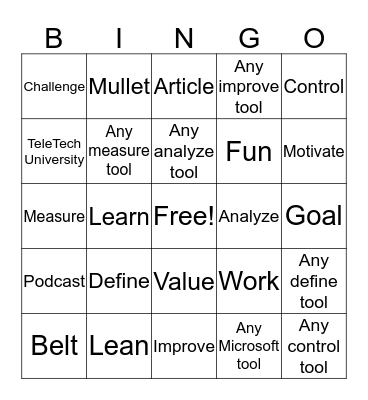 Personal Development Bingo Card