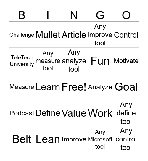 Personal Development Bingo Card