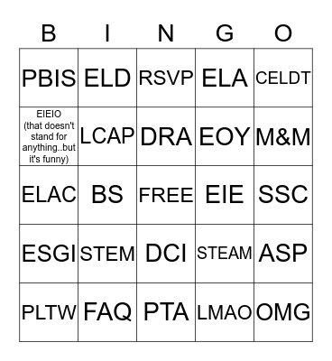 Bingo for Beers Bingo Card